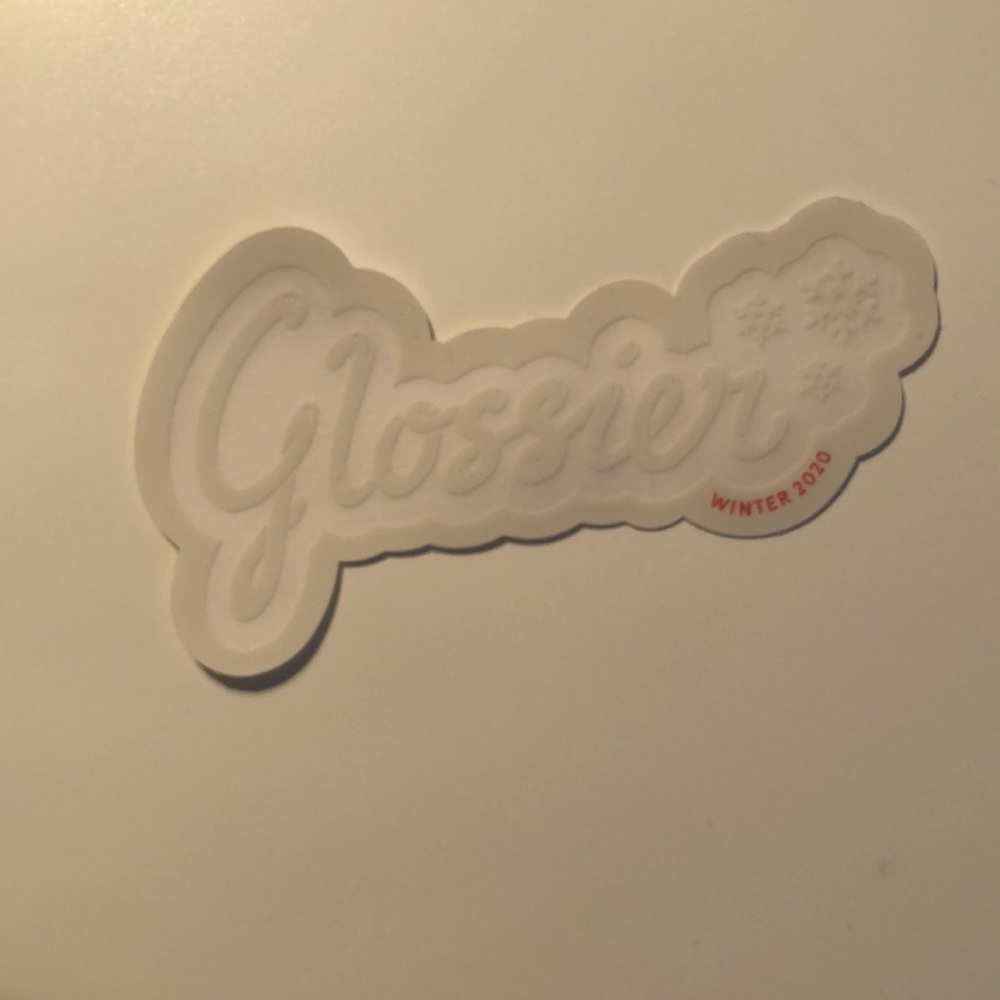 glossier winter 2020 sticker
